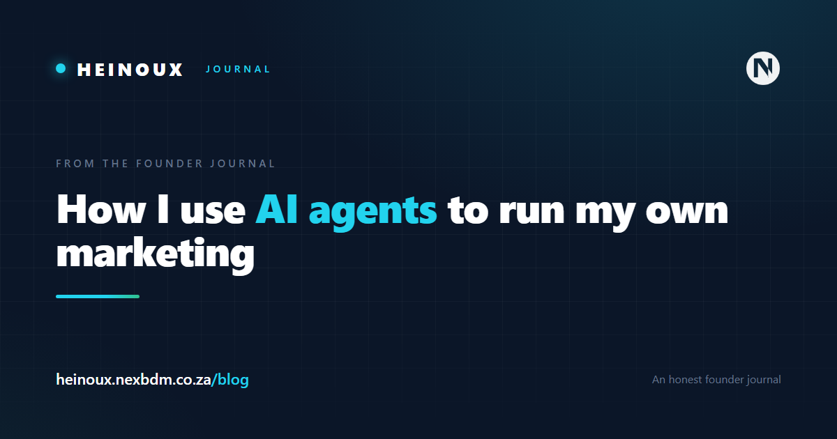 How I use AI agents to run my own marketing