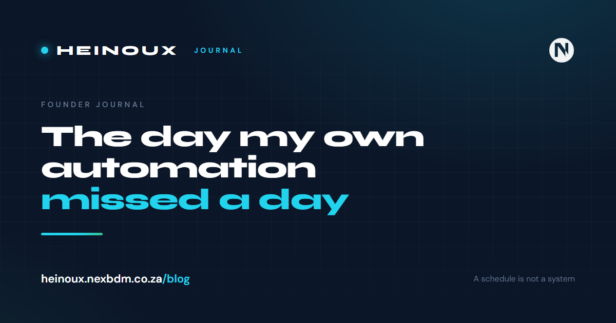 The day my own automation missed a day