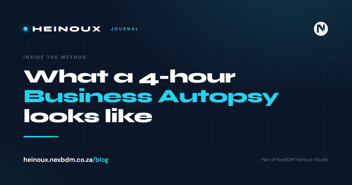 What a 4-hour Business Autopsy actually looks like