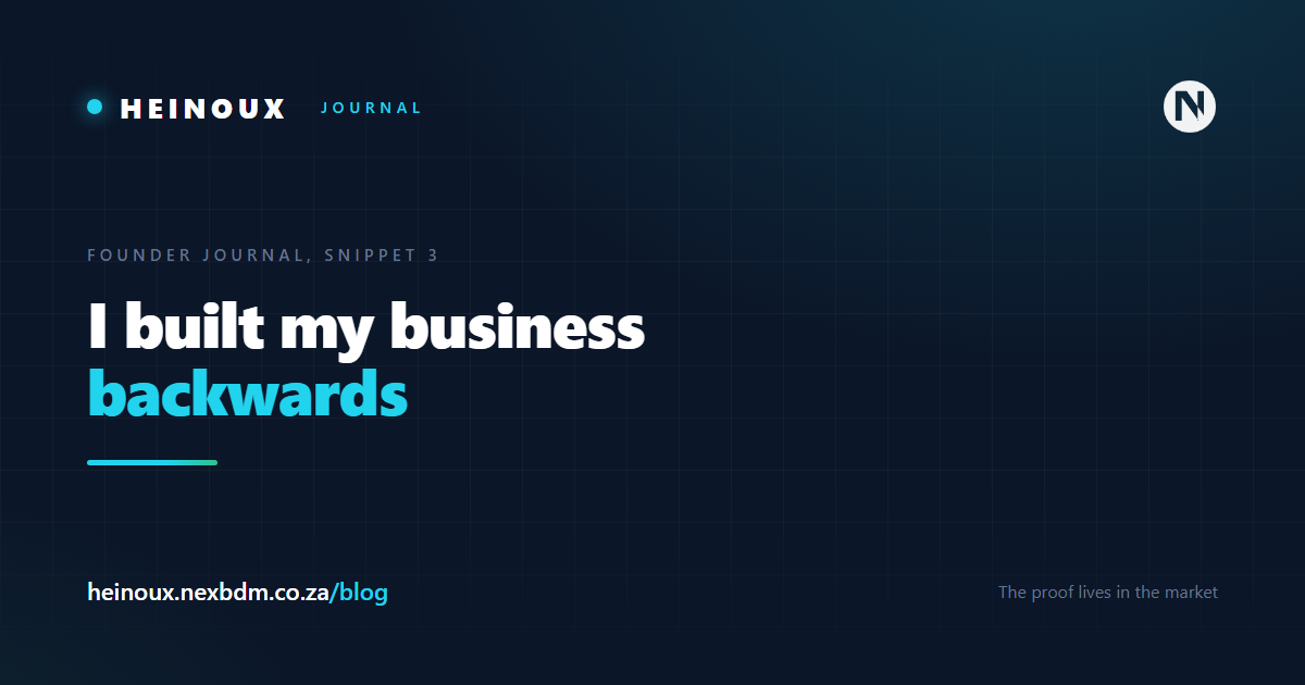 I built my business backwards