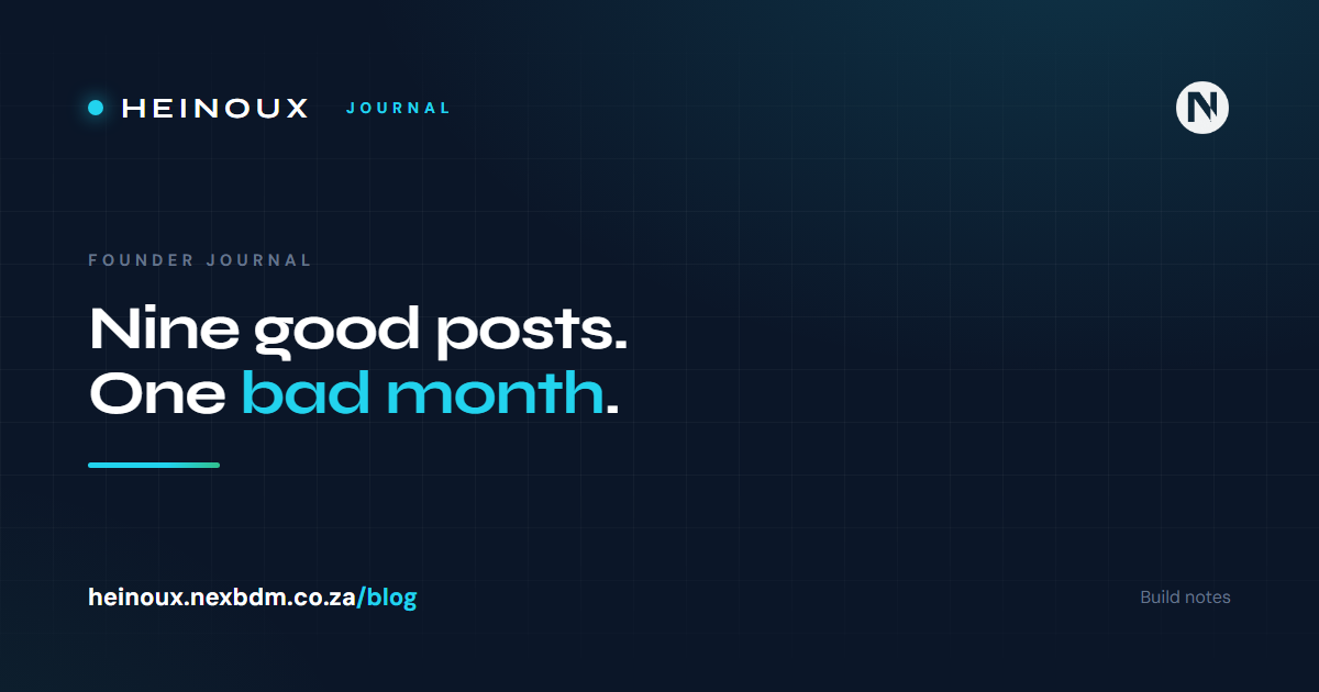 Nine good posts added up to a bad month