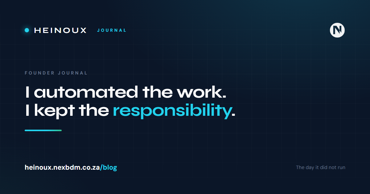 Hiring nobody: what I automated instead of a first hire