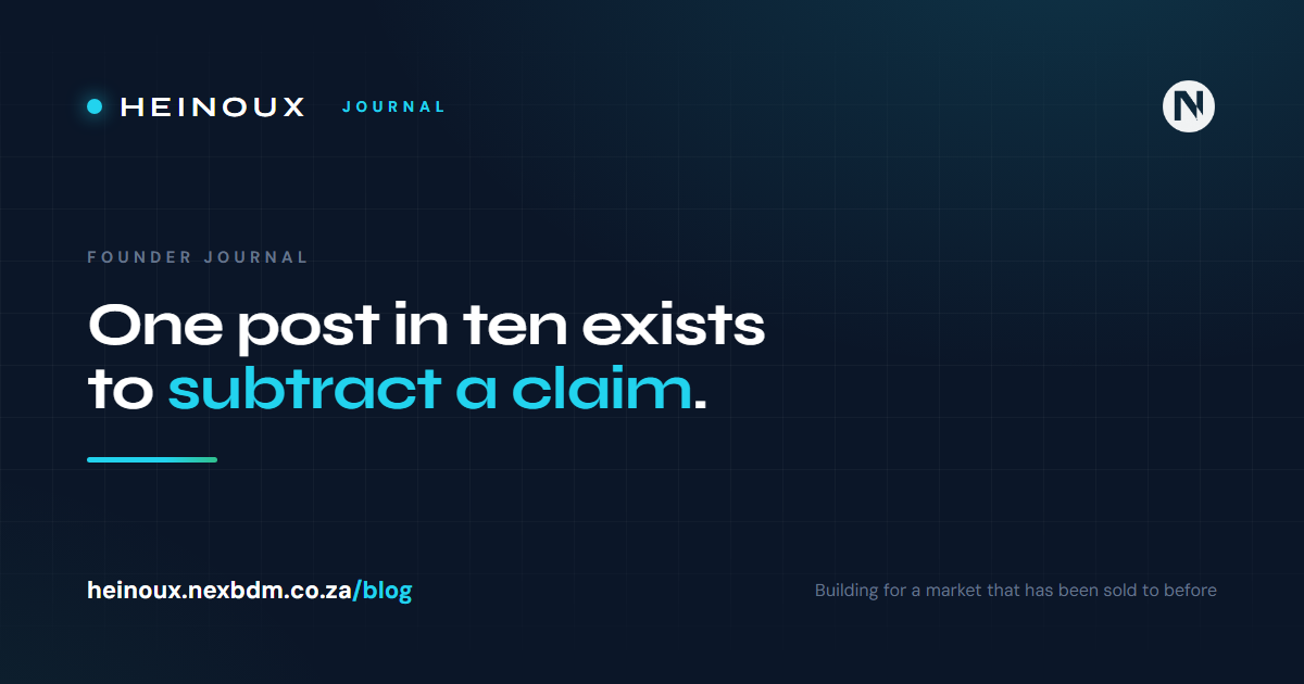 Building for a market that does not trust software yet