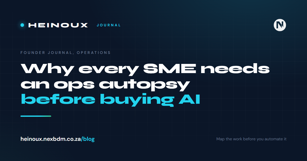 Why every SA SME needs an ops autopsy before buying AI
