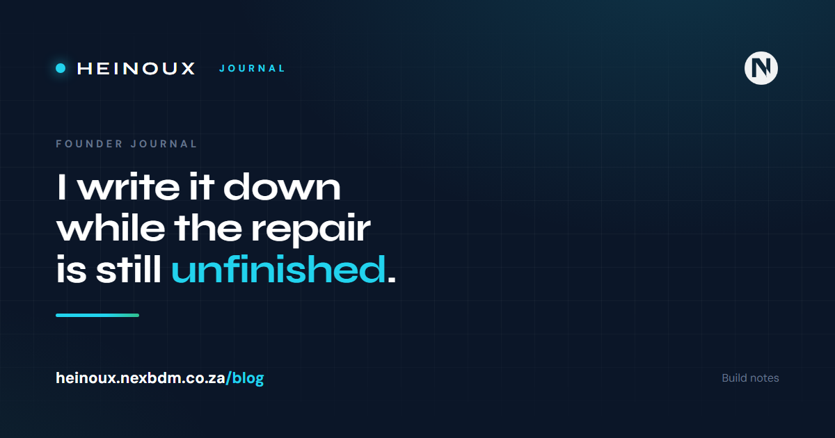 Why I publish the failure in the same week it happens